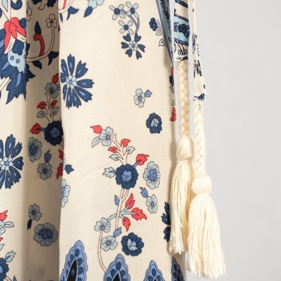 JAASE LF Navy Batik floral printed mini dress size S - Picture 6 of 14